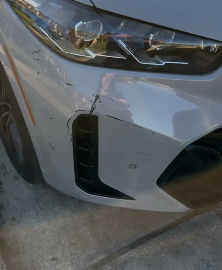 2026 BMW X6 front bumper and headlight damage before collision repair in Lansdowne, PA